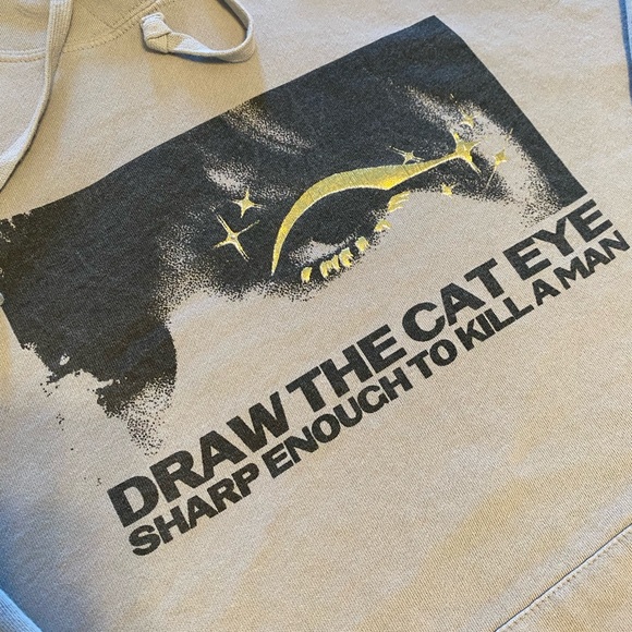 Taylor Swift Midnights Draw the Cat Eye Vigilante Hoodie Gray L - Picture 2 of 4